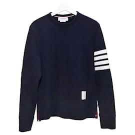 Thom Browne Classic Loopback Sweatshirt Blue