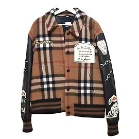Burberry Appliqué Technical Bomber Jacket Brown