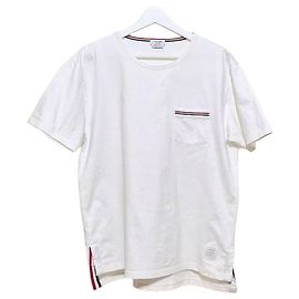 Thom Browne Medium Weight Jersey Tip Pocket Crewneck T-Shirt White