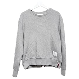 Thom Browne Classic Loopback Stripe Pullover Sweatshirt Brown