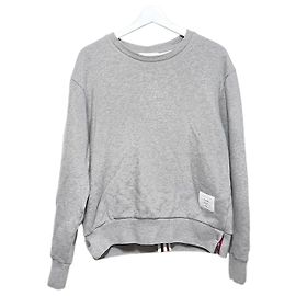Thom Browne Sudadera Classic Loopback Stripe Castaño
