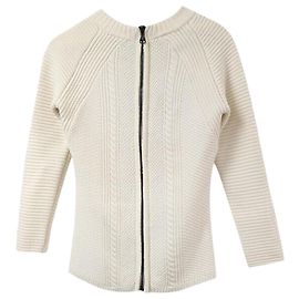 Balmain Cardigã de Tricô Piere Marfim Branco