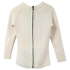 Balmain Piere Strickjacke Elfenbein Weiß