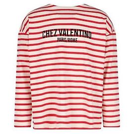Valentino Gestreiftes T-Shirt Rot