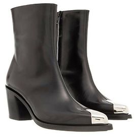 Alexander Mcqueen Botas de tornozelo com ponta metálica WHSWD Preto