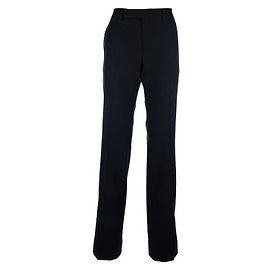 Céline Pantalones de gabardina de lana Negro