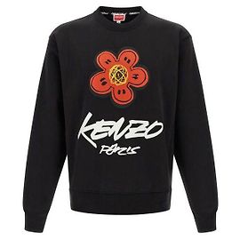Kenzo Sweatshirt mit Blumenmuster Schwarz
