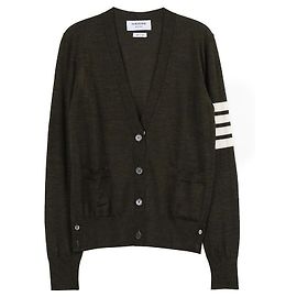 Thom Browne Merinowoll-Cardigan mit lockerer Passform Braun