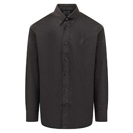 Givenchy Camicia con bottoni e logo ricamato Nero