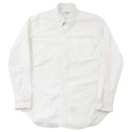 Thom Browne Hidden Three-Stripe Shirt White Size White