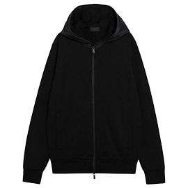 Moncler Sudadera de algodón con cremallera Negro