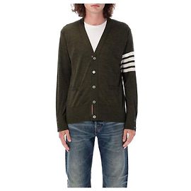 Thom Browne Klassische Merinowoll-Cardigan Grün