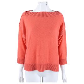 Valentino Cashmere Langarmstrickpullover Orange