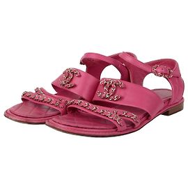 Chanel Chain Sandal Size Pink