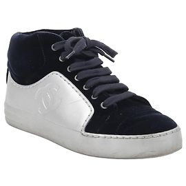 Chanel High-Top Sneakers Blue