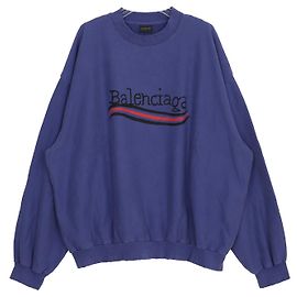 Balenciaga Logo Sweatshirt Größe Blau