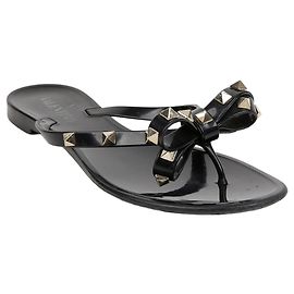 Valentino Rockstud Jelly Flip-Flops Größe Schwarz