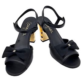 Sandali in nastro Chanel Nero