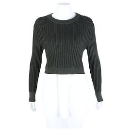 Kenzo Pullover mit Strickbesatz Braun