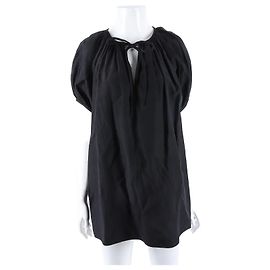 Jil Sander Kurzarmbluse Schwarz