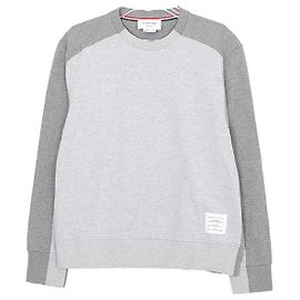 Thom Browne Two-tone Asymmetric Sweatshirt Size Brown