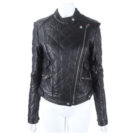 Burberry Brit Lederjacke Schwarz