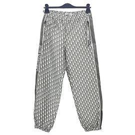 Dior Oblique Banded Pants Brown