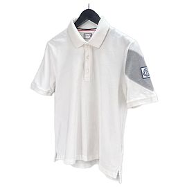 Moncler Gamma Blau Polo Kurzarm T-Shirt Weiß Blau