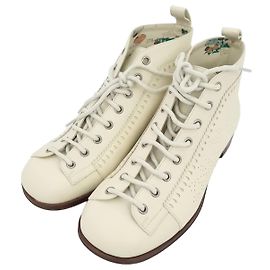 Gucci Stiefel 635557 Elfenbein Leder Weiß