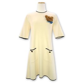 Gucci Vestido de seda y algodón Kai Blanco