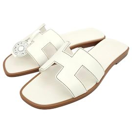 Hermès Oran Sandals White