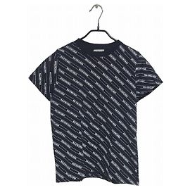 Balenciaga Damen Multi Logo T-Shirt Schwarz