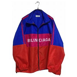 Balenciaga Veste Oversized en Popeline Multicolore