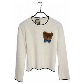 Gucci KAI Mulher Tricô Urso de Pelúcia Branco