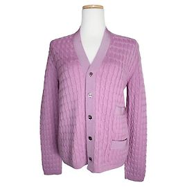 Salvatore Ferragamo Lila Wollstrickjacke Lila