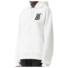 Burberry TB-Logo Kapuzenpullover Weiß