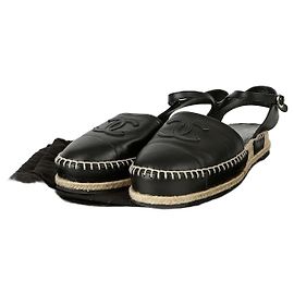 Chanel Espadrille Size Black
