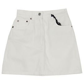 Prada Jeans Minirock Größe Weiß