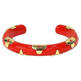 Louis Vuitton Roter Harz Monogrammarmband Größe Rot