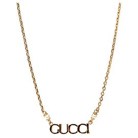 Gucci Collar de oro y perlas Dorado