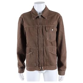 Tom Ford Tampod Zip-up Denim Jacket Blue