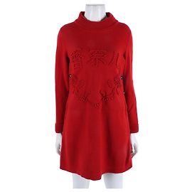 Chanel Kaschmirkleid Rot