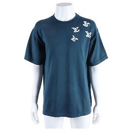 T-shirt in maglia a maniche corte Louis Vuitton Blu