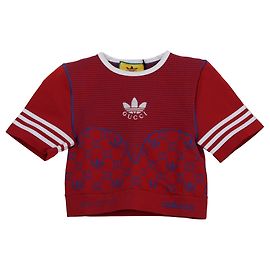 Gucci Cropped T-Shirt mit kurzen Ärmeln Größe Rot