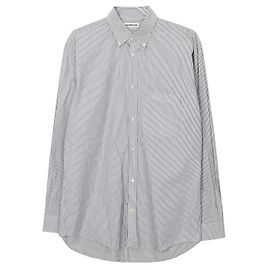 Balenciaga Camicia a righe con logo sul retro Taglia Bianco