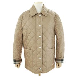Burberry Dalry Quilted Jacket Polyester Camel Lightweight Essential Item Brown