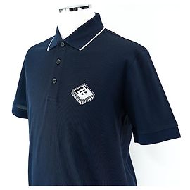 Burberry Polo PK da Uomo Aiden Blu Navy Blu