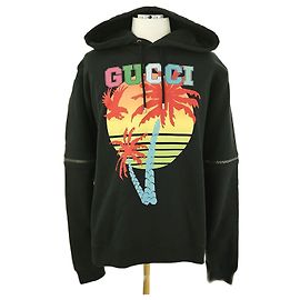Gucci Sudadera Impresa XJEOT Algodón Negro Negro