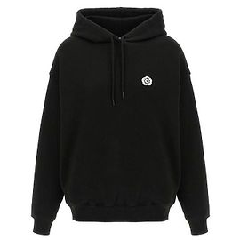 Kenzo Oversized Blumen Hoodie Schwarz
