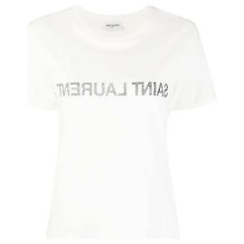 Saint Laurent Reverse T-Shirt Weiß